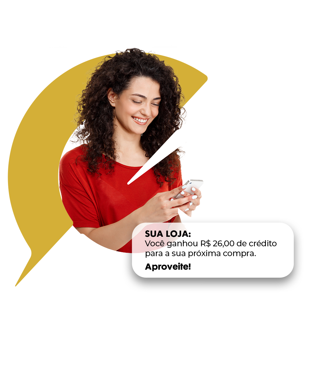 GiftyBack em ação - Mensagem SMS de bônus